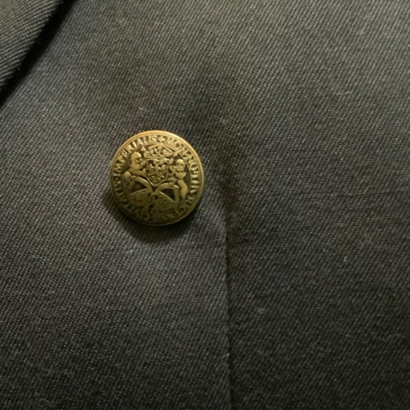 Oscar de la Renta Navy Double-Breasted Blazer - Picture 2 of 5